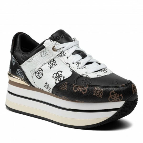 Baskets compensées Guess logo noir