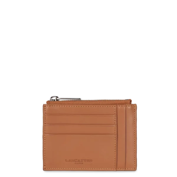 Porte-cartes femme cuir Lancaster Paris PM camel