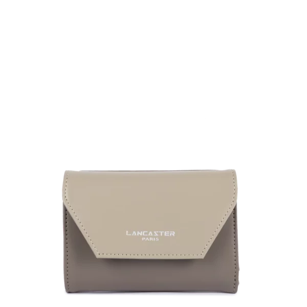 Portefeuille femme cuir Smooth Lancaster taupe - galet