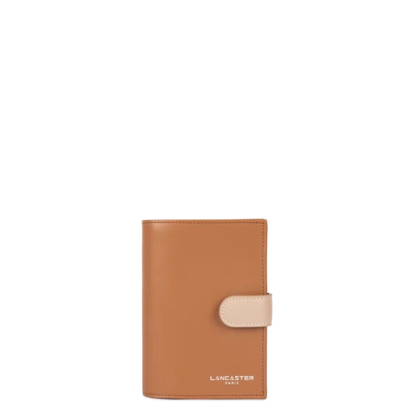 Portefeuille femme cuir Smooth Lancaster camel - nude foncé