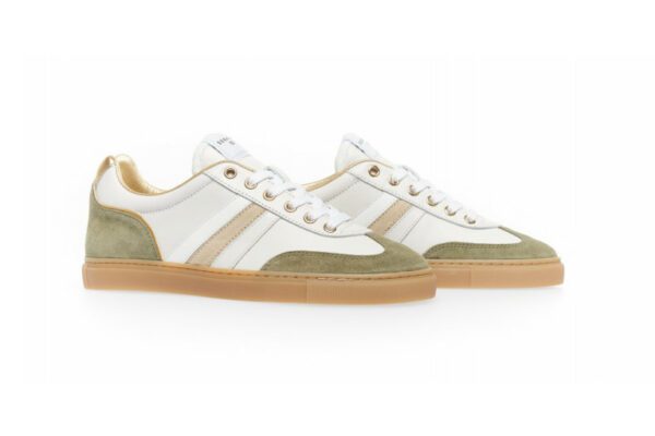 Basket femme Serafini – WHITE OLIVE-GREEN