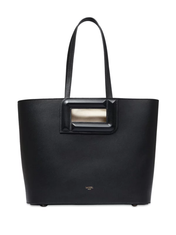 Sac cabas porté épaule Lancel Angele cuir noir