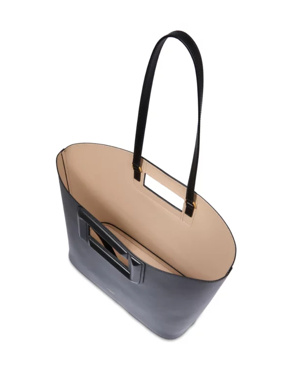 Sac cabas porté épaule Lancel Angele cuir noir