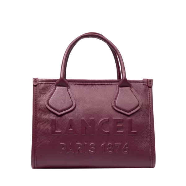 Petit sac cabas S Jour cuir Lancel cassis