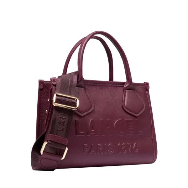 Petit sac cabas S Jour cuir Lancel cassis