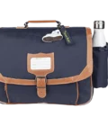 Cartable Camille bleu 38cm poche gourde Tann's