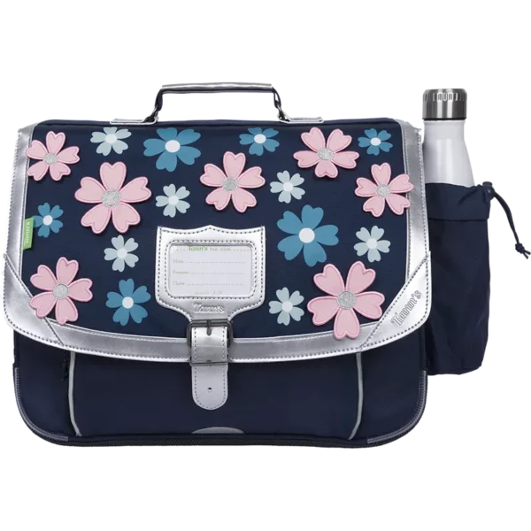 Cartable enfant Hortense bleu 38cm poche gourde Tann's