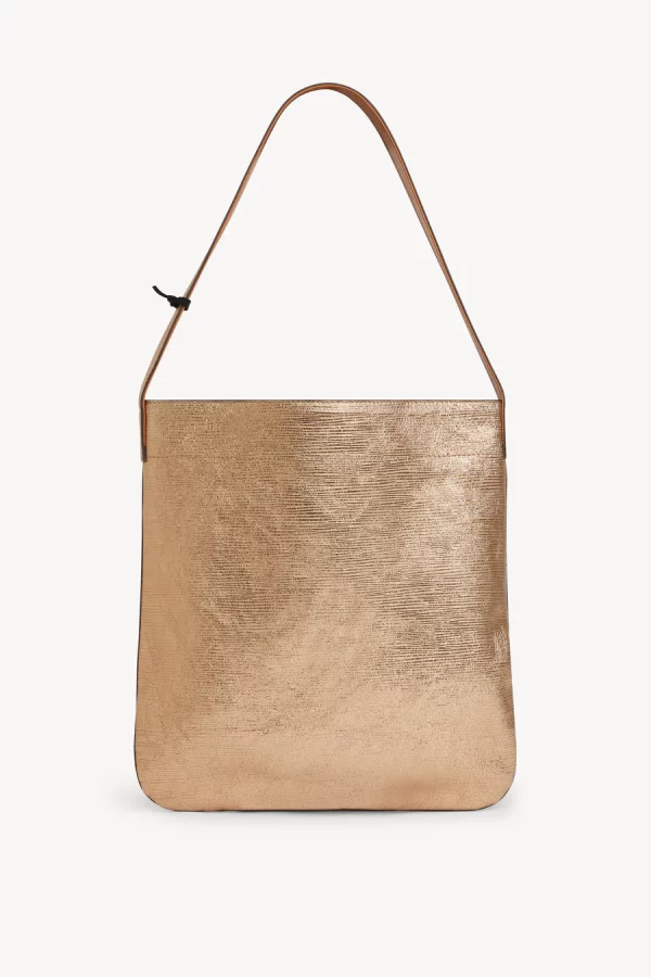 Sac à main Mini-Lady en cuir métallisé or Gérard Darel