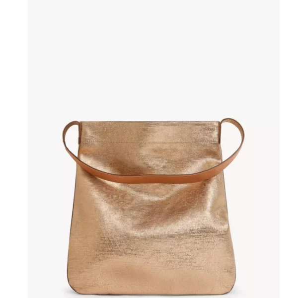 Sac à main Mini-Lady en cuir métallisé or Gérard Darel