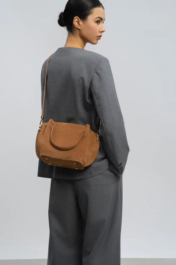 Sac à main Suède Louisa Lancaster moka