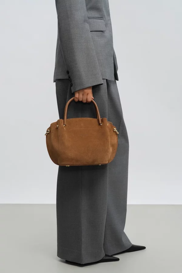 Sac à main Suède Louisa Lancaster moka