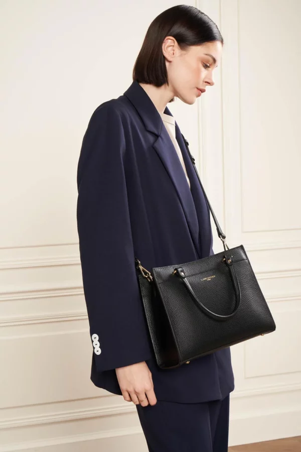 Sac à main Foulonne Double Lancaster noir cuir
