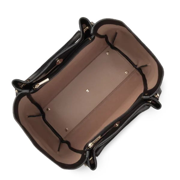 Grand sac cabas épaule Foulonne Double Louisa Lancaster noir