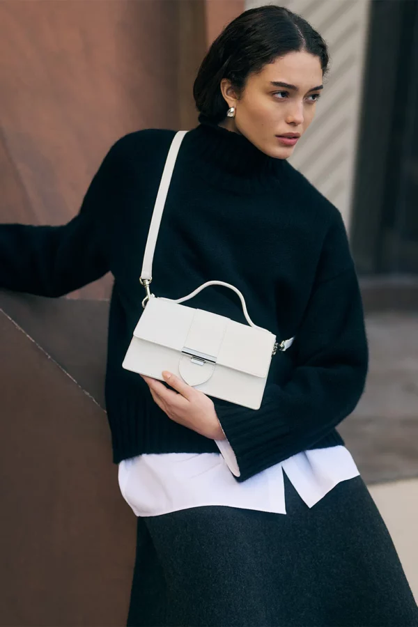 Sac à main Paris Ily Lancaster cuir – blanc