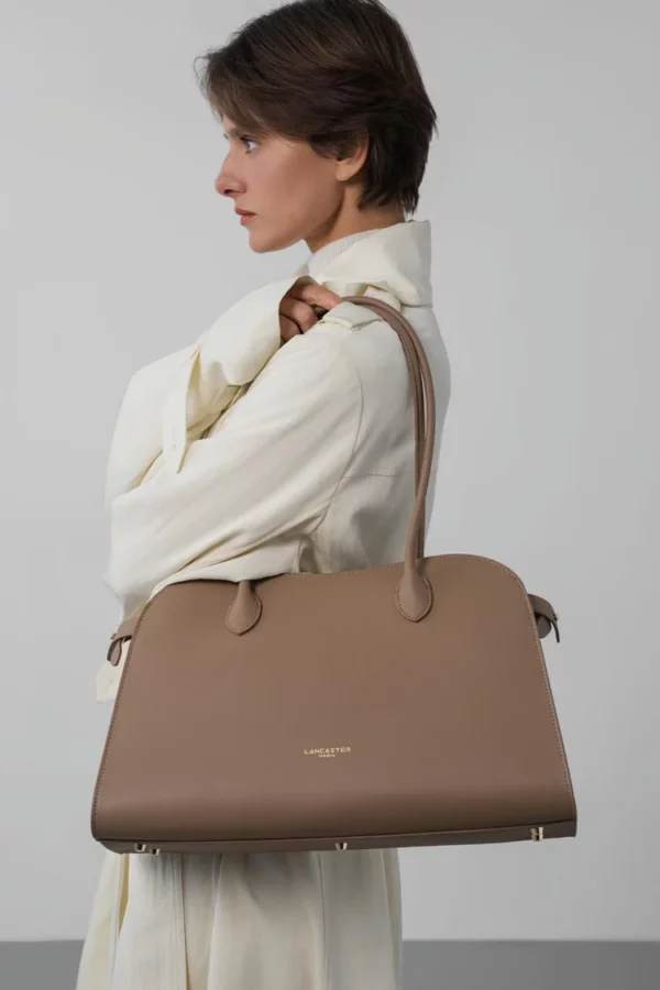 Grand sac cabas épaule Donna Hopper Lancaster praline