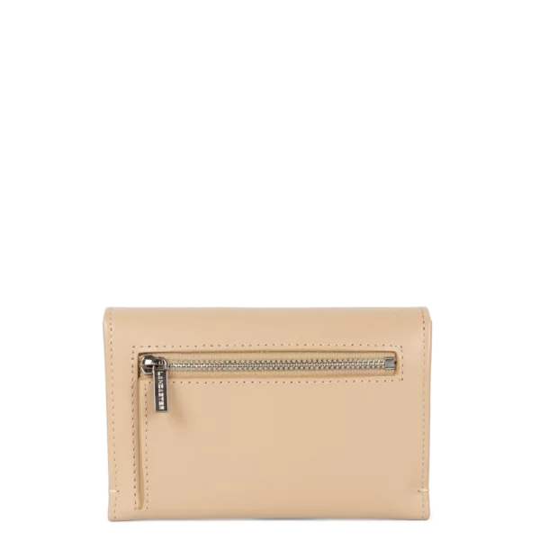 Porte-cartes femme cuir Lancaster Paris PM beige foncé