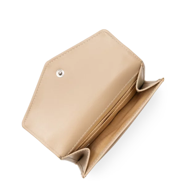 Porte-cartes femme cuir Lancaster Paris PM beige foncé