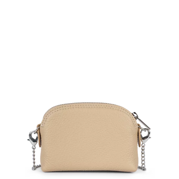 Porte-monnaie femme cuir Foulonné beige foncé