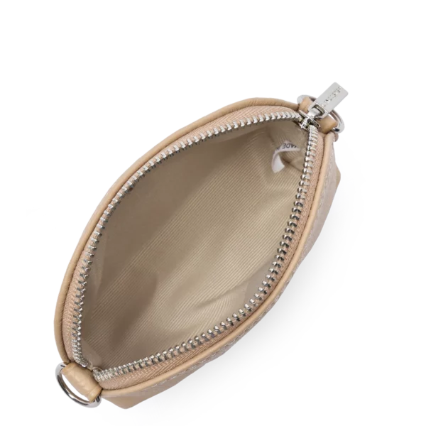 Porte-monnaie femme cuir Foulonné beige foncé
