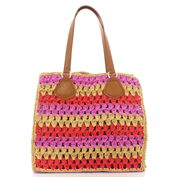 Grand sac cabas Summer Capsule façon raphia Lancel multico