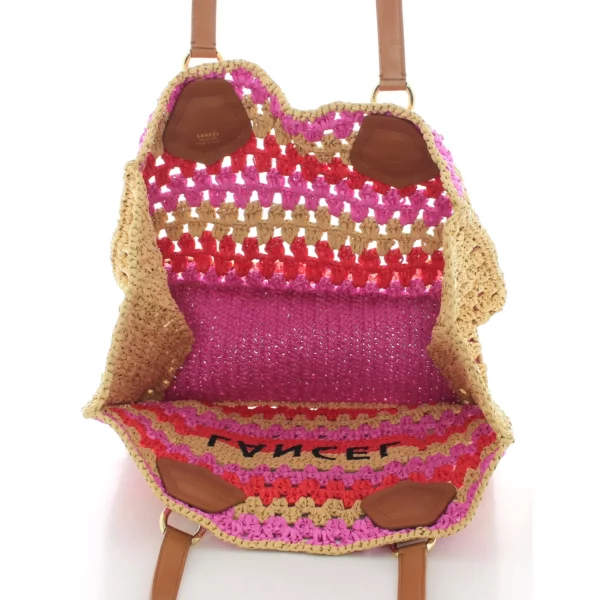 Grand sac cabas Summer Capsule façon raphia Lancel multico