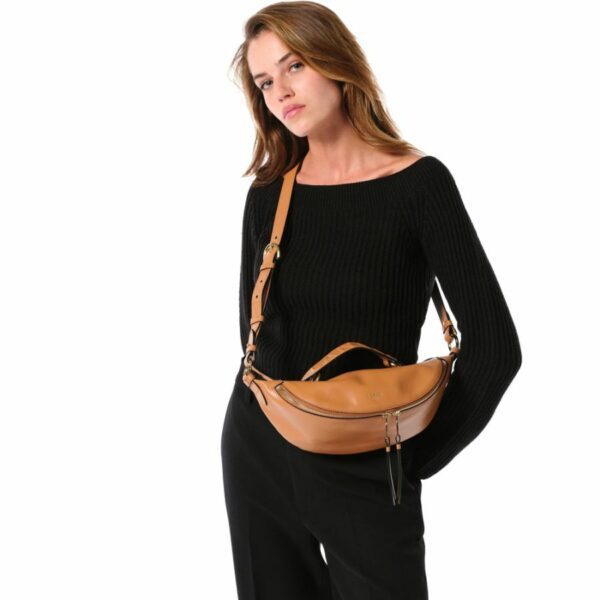 Sac banane Origami Lancel camel S cuir