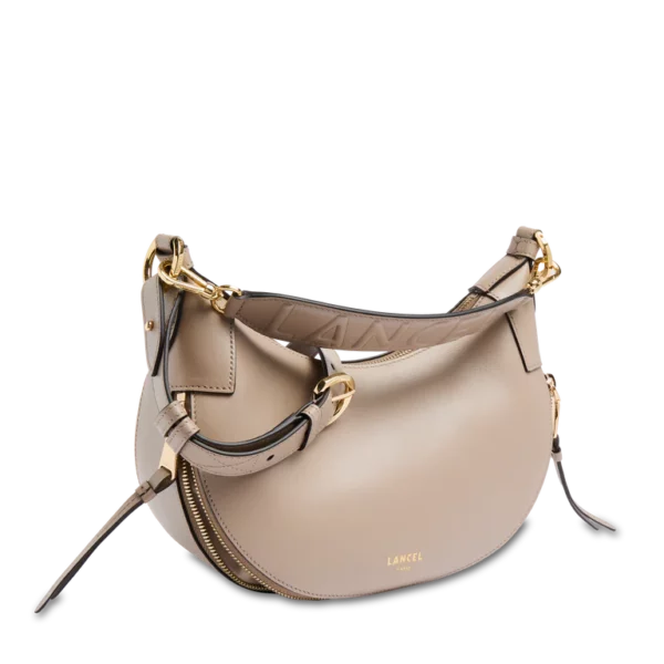 Sac à main banane Origami Lancel galet