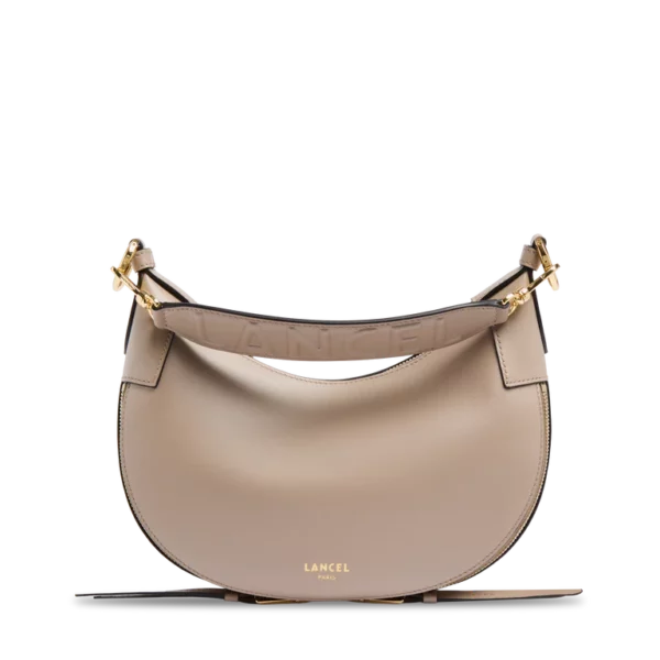 Sac à main banane Origami Lancel galet