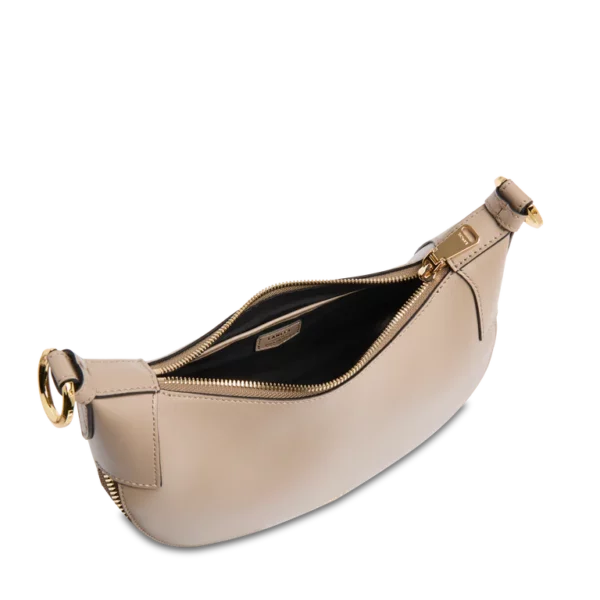 Sac à main banane Origami Lancel galet