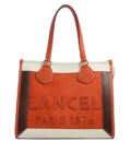 Grand sac cabas Lancel multico orange