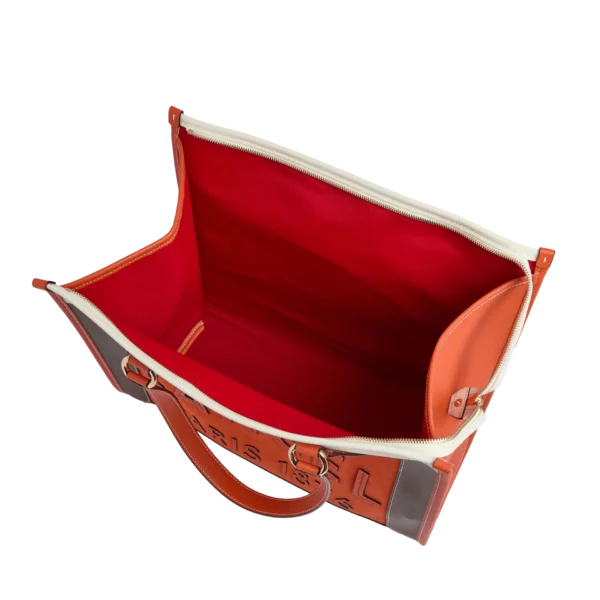 Grand sac cabas Lancel multico orange