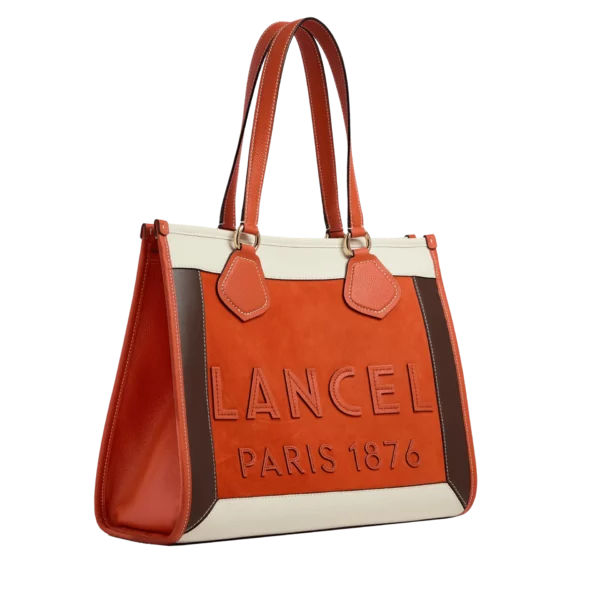 Grand sac cabas Lancel multico orange