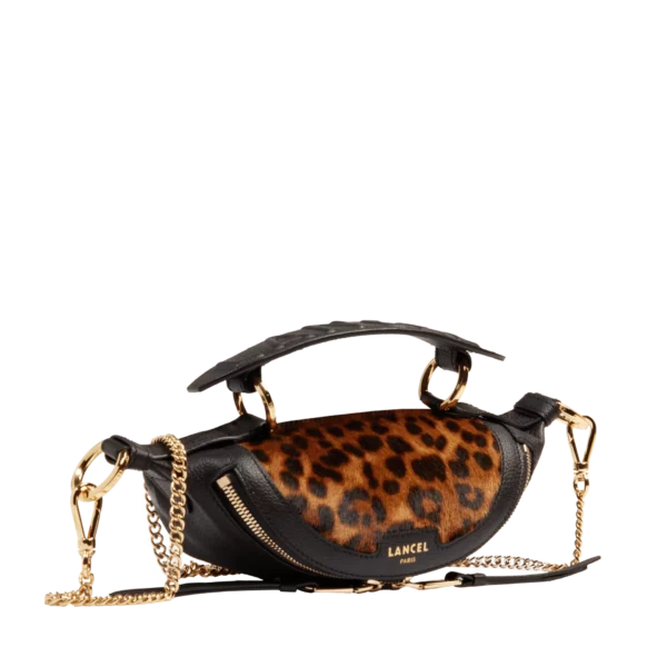 Mini Sac banane Origami Lancel léopard cuir