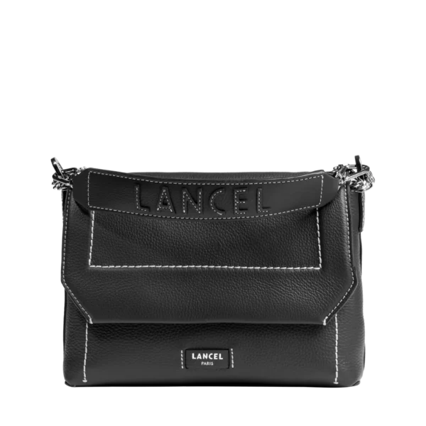 Sac rabat Ninon Soft M Lancel noir