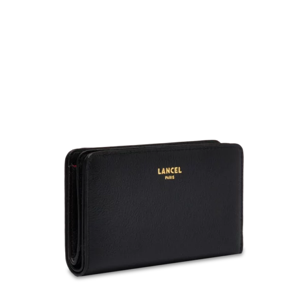 Portefeuille rectangulaire zippé BCBG Lancel noir