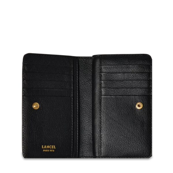 Portefeuille rectangulaire zippé BCBG Lancel noir