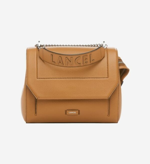 Sac rabat avec poignée Ninon M de Lancel Camel