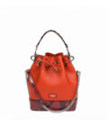 Sac seau Ninon S de Lancel multico carmin/python