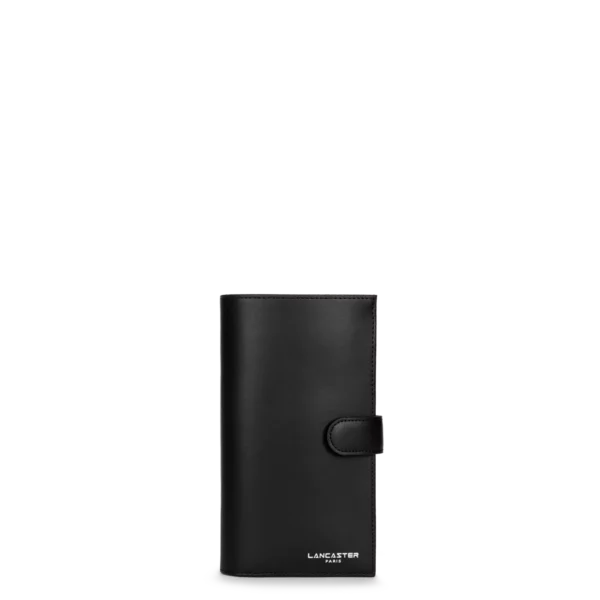 Porte-chéquier femme cuir Lancaster Smooth noir