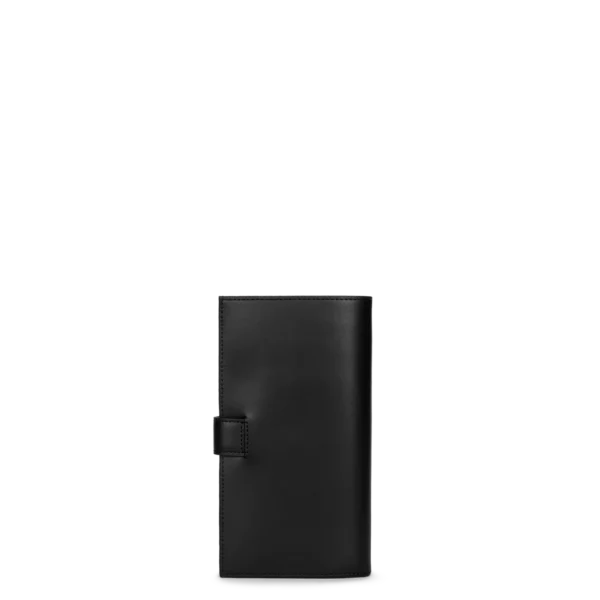 Porte-chéquier femme cuir Lancaster Smooth noir