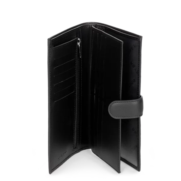 Porte-chéquier femme cuir Lancaster Smooth noir