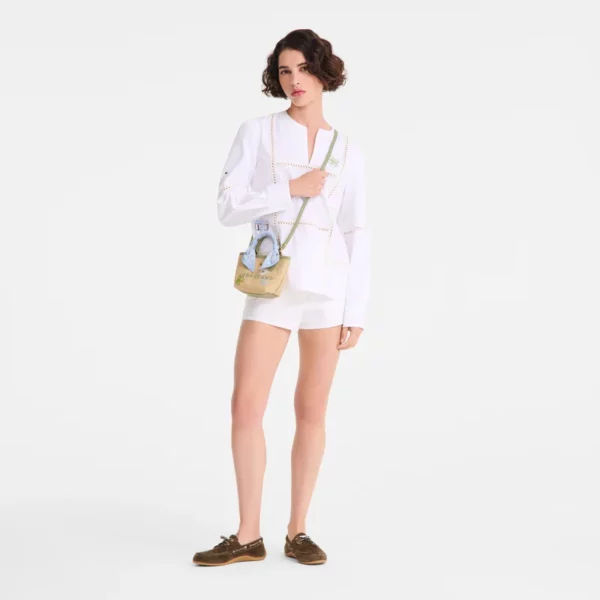 Panier XS Le Pliage Collection Longchamp Toile - Amande