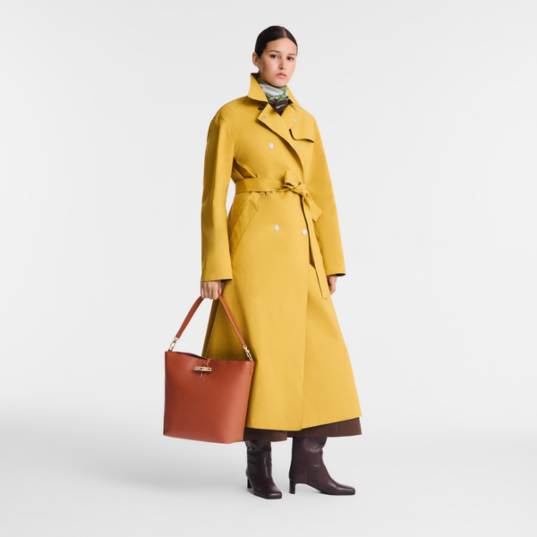 Sac porté épaule M Le Roseau Longchamp - écorce