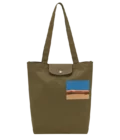 Sac cabas M Caroline Hélain X Longchamp toile - Olive