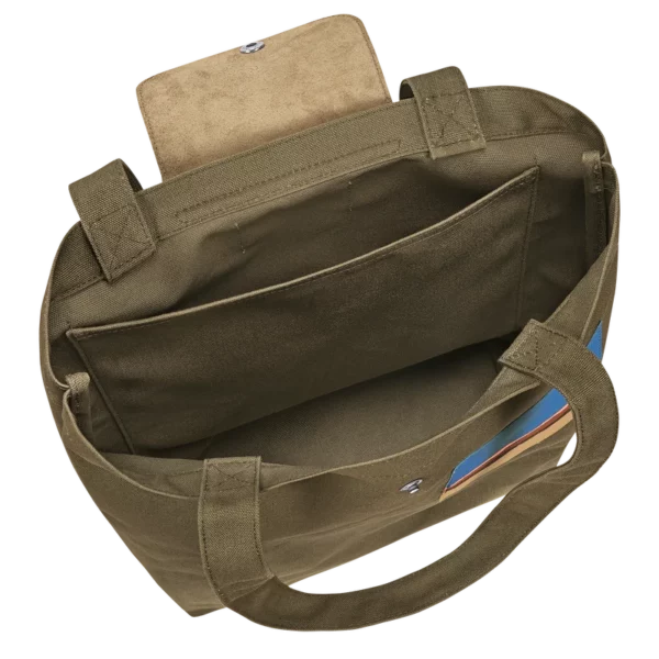 Sac cabas M Caroline Hélain X Longchamp toile - Olive
