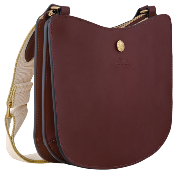 Sac bandoulière Longchamp S Epure Cuir bordeaux