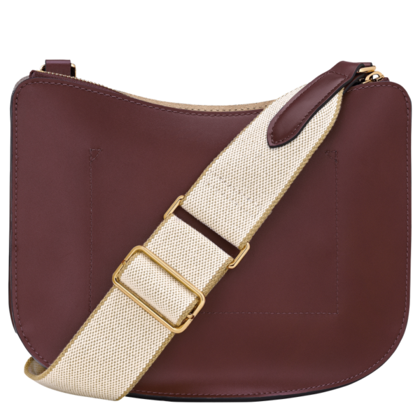 Sac bandoulière Longchamp S Epure Cuir bordeaux