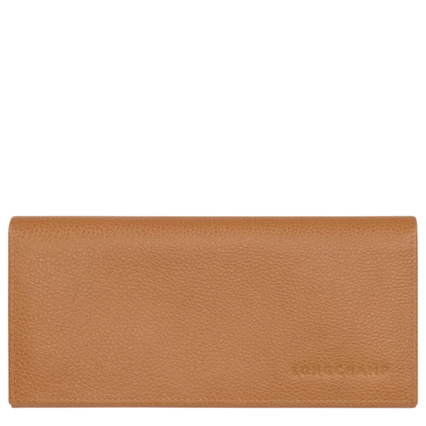 portefeuille longchamp camel