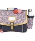Cartable Antonia bleu 38cm poche gourde Tann's