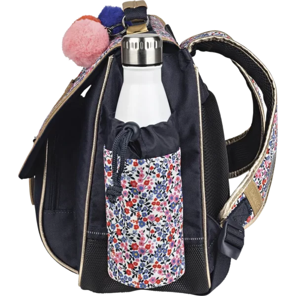 Cartable Antonia bleu 38cm poche gourde Tann's